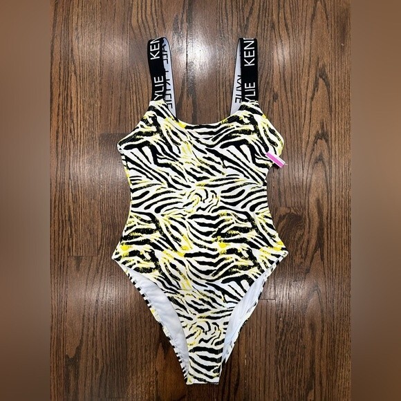 New Women's Kendall + Kylie Logo Band One-piece Swimsuit Size S - Picture 3 of 8